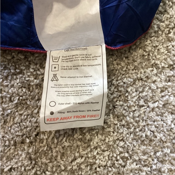 Horizonhound Blue Down Blanket 54x80 - Picture 4 of 4